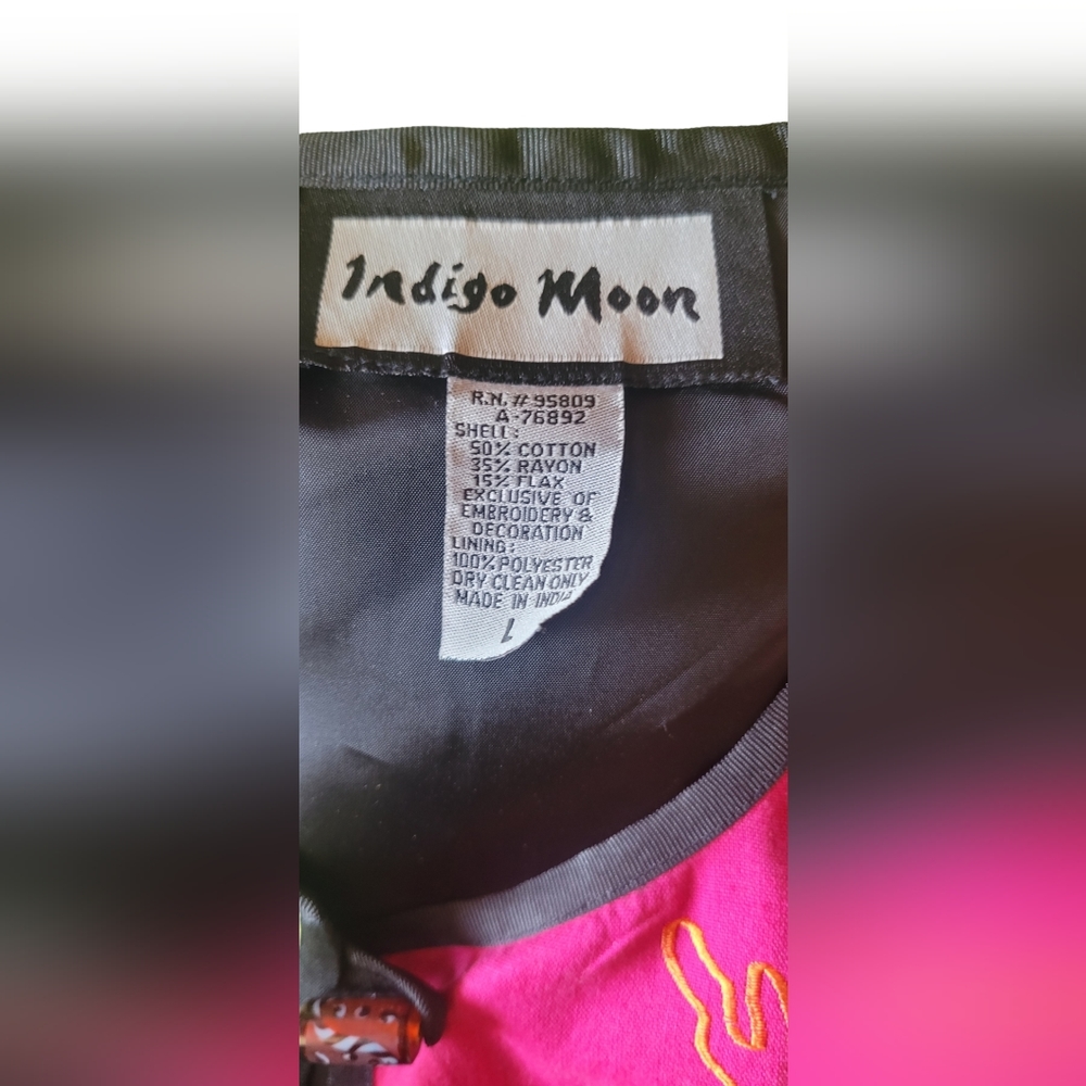 Indigo Moon Embroidered Patchwork Coat - image 7